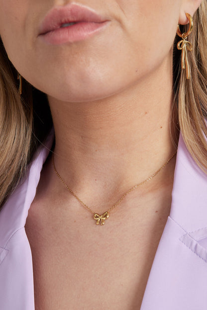Strik ketting simpel - goud/zilver