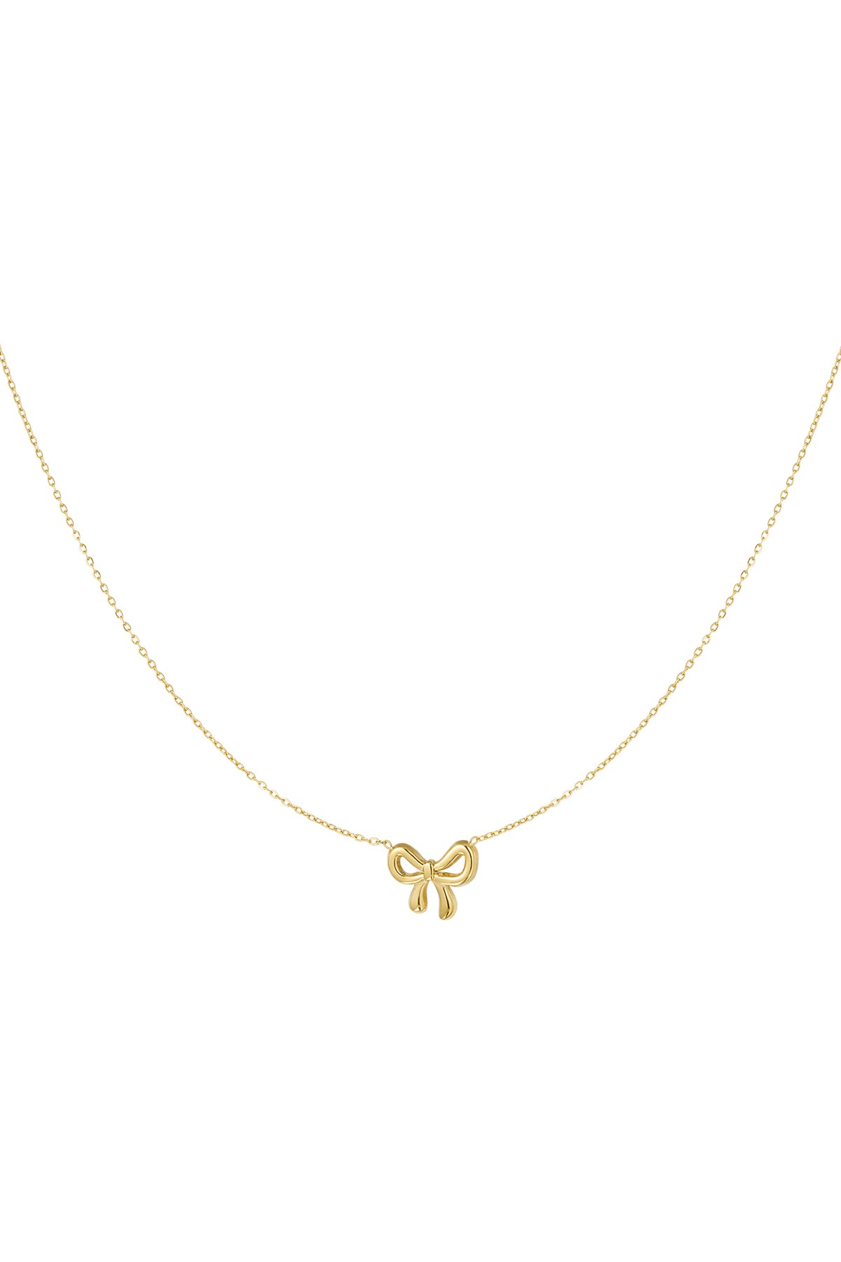 Strik ketting simpel - goud/zilver
