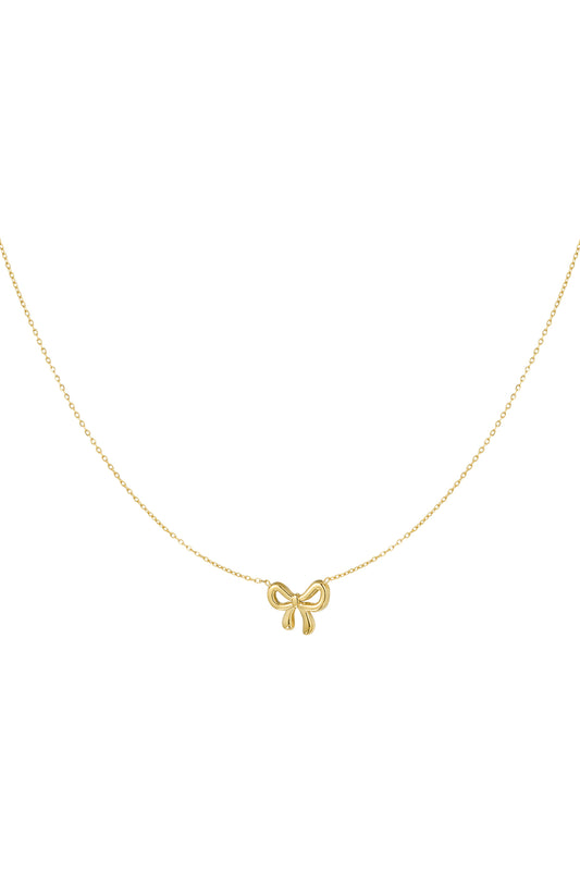 Strik ketting simpel - goud/zilver