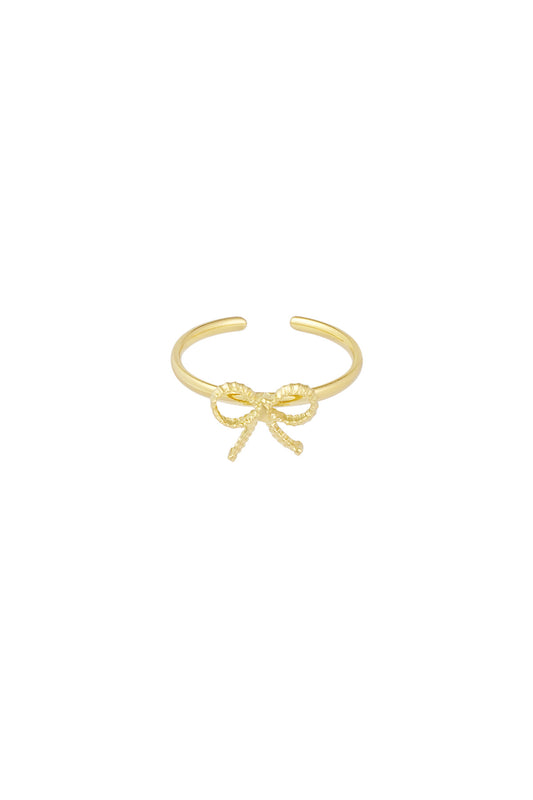 Strik ring simpel - goud/zilver