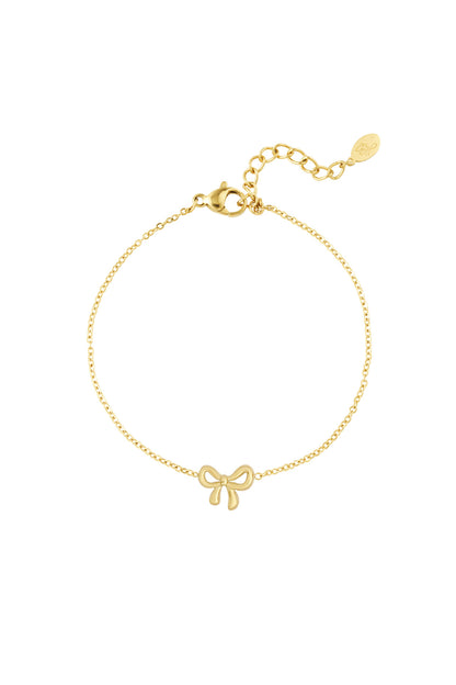 Strik armband simpel - goud/zilver