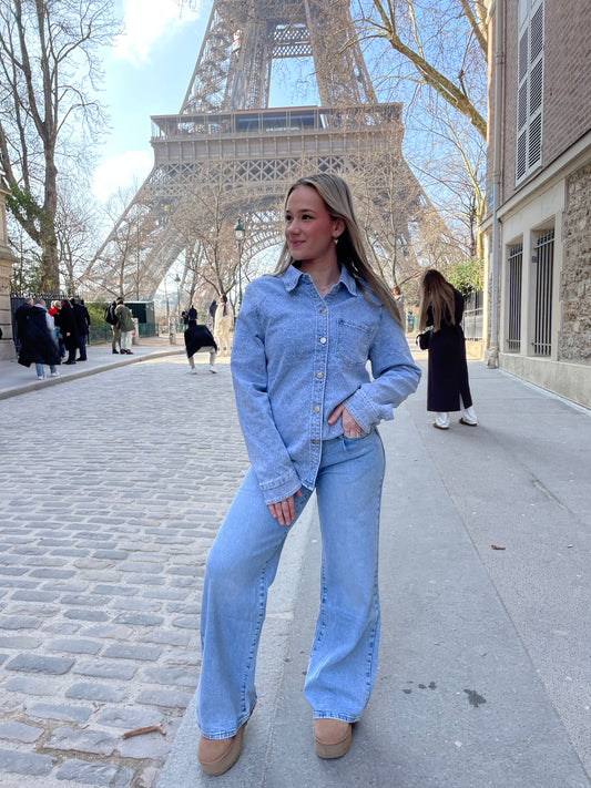 Denim blouse/jacket - glitter