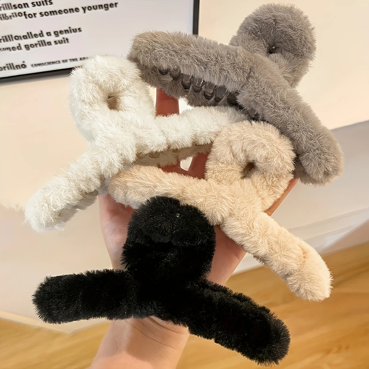 Fluffy haarklem
